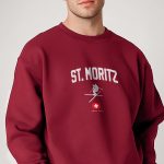 St. Moritz Swiss Alps, Φούτερ σε Μπορντώ Χρώμα