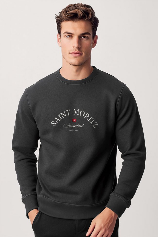 Saint Moritz Switzerland, Φούτερ σε Iron Grey Χρώμα
