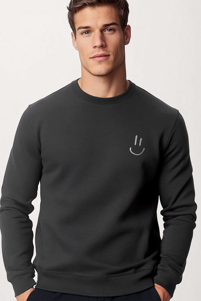 Smiley Face, Φούτερ σε Iron Grey Χρώμα