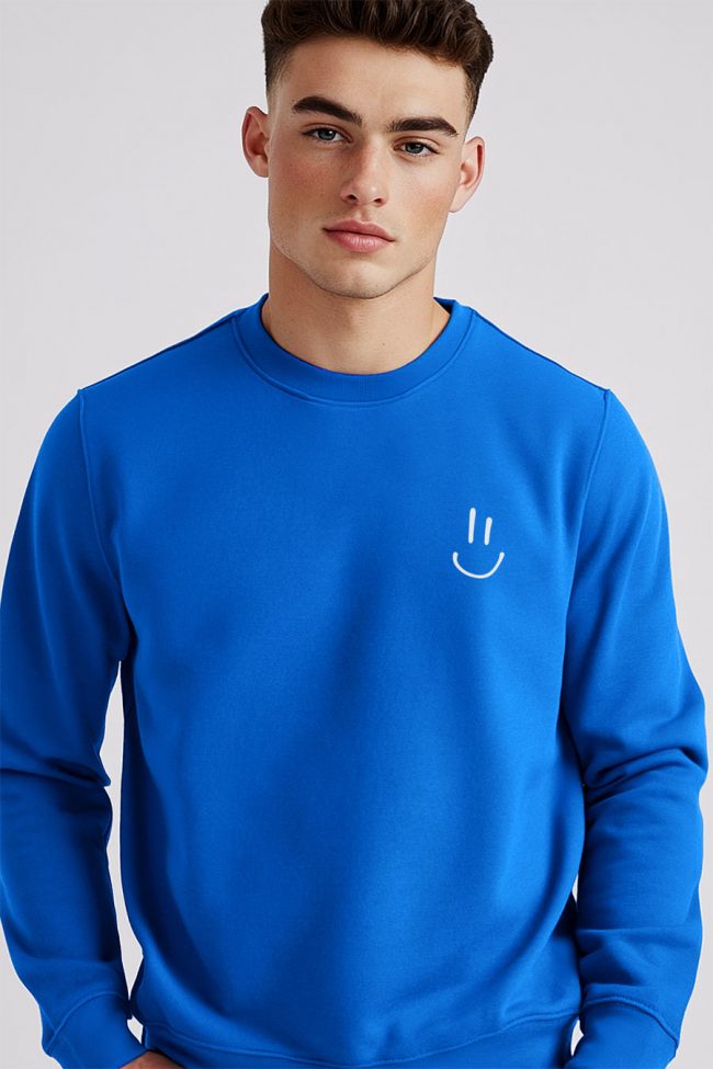 Smiley Face, Φούτερ σε Royal Blue Χρώμα