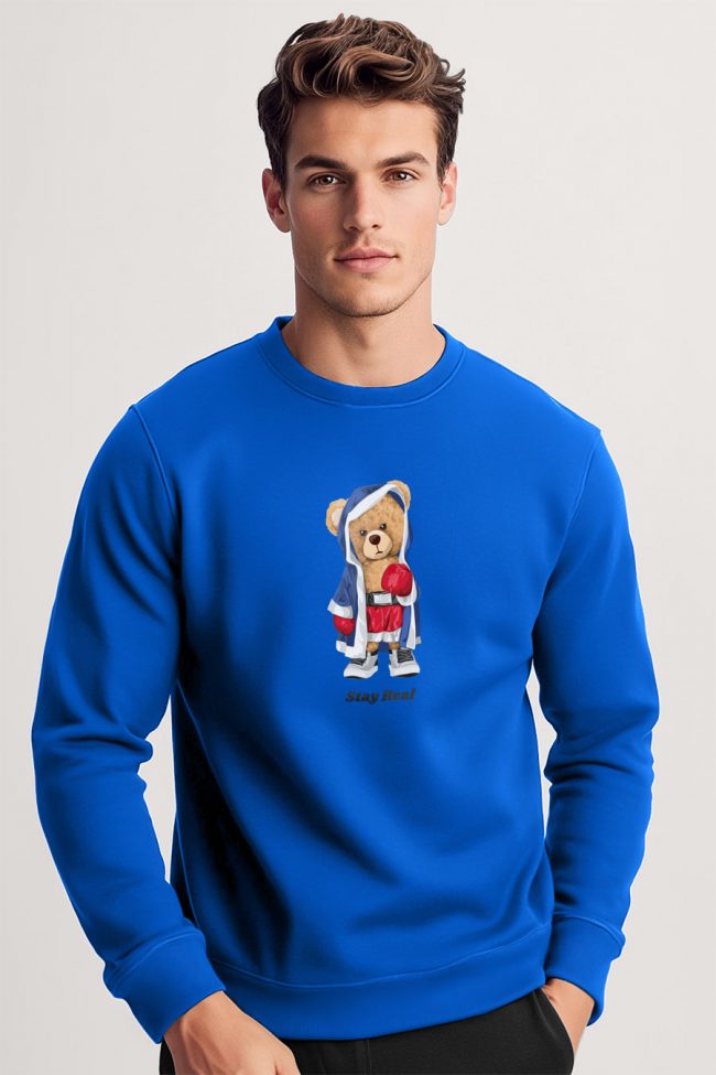 Stay Real Teddy, Φούτερ σε Royal Blue Χρώμα
