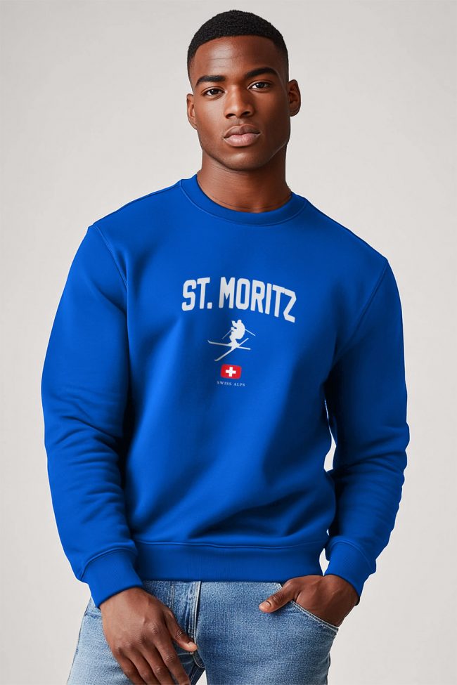 St. Moritz Swiss Alps, Φούτερ σε Royal Blue Χρώμα