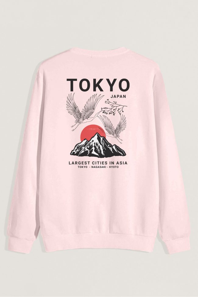 Japanese Sunset, Φούτερ σε Ροζ Χρώμα