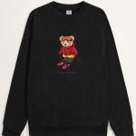 Ski Club Teddy, Φούτερ σε Μαύρο Χρώμα