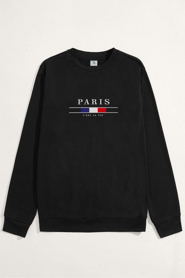 Paris La Vie, Φούτερ σε Μαύρο Χρώμα