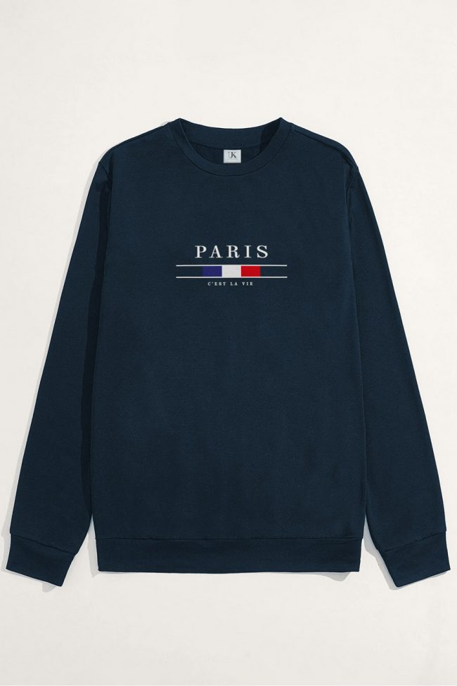 Paris La Vie, Φούτερ σε Μπλε Χρώμα