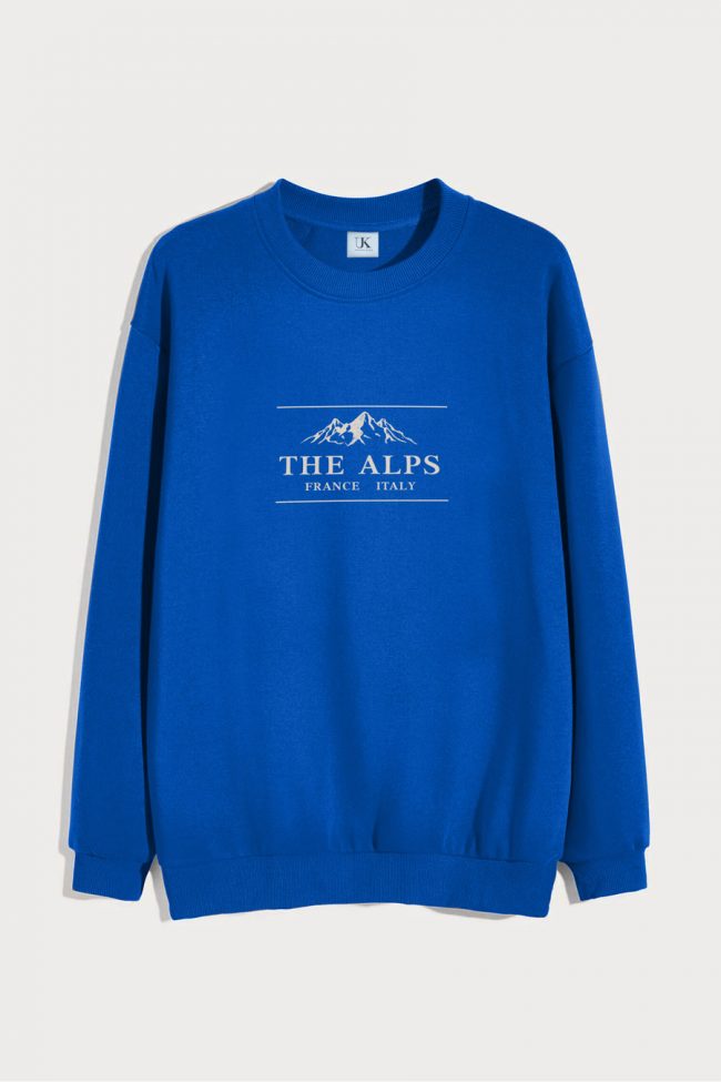 Alps France Italy, Φούτερ σε Royal Blue Χρώμα