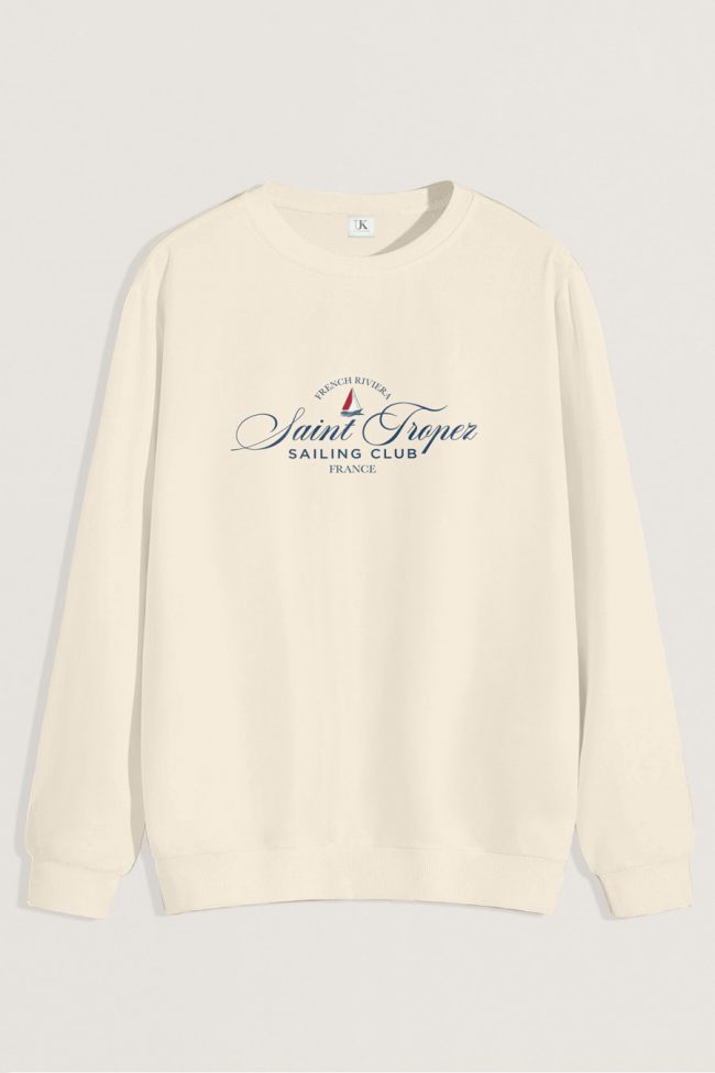 Saint Tropez Sailing Club, Φούτερ σε Εκρού Χρώμα