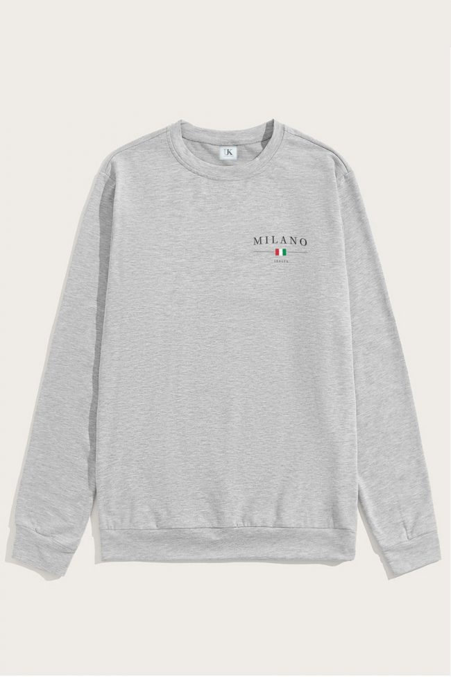 Milano Italia Minimal, Φούτερ σε Γκρι Χρώμα