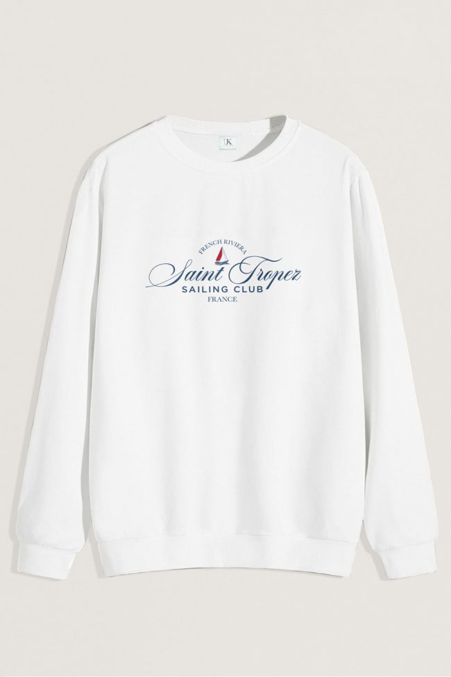 Saint Tropez Sailing Club, Φούτερ σε Λευκό Χρώμα