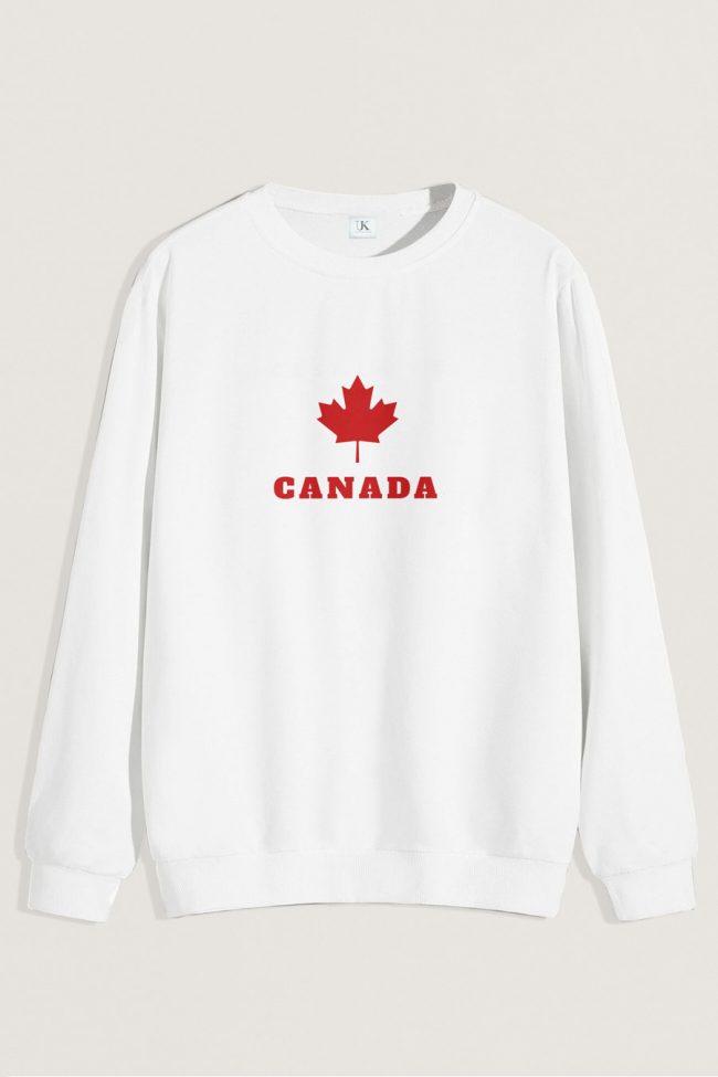 Canada, Φούτερ σε Λευκό Χρώμα