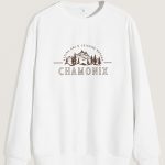 Chamonix Alpine Ski, Φούτερ σε Λευκό Χρώμα