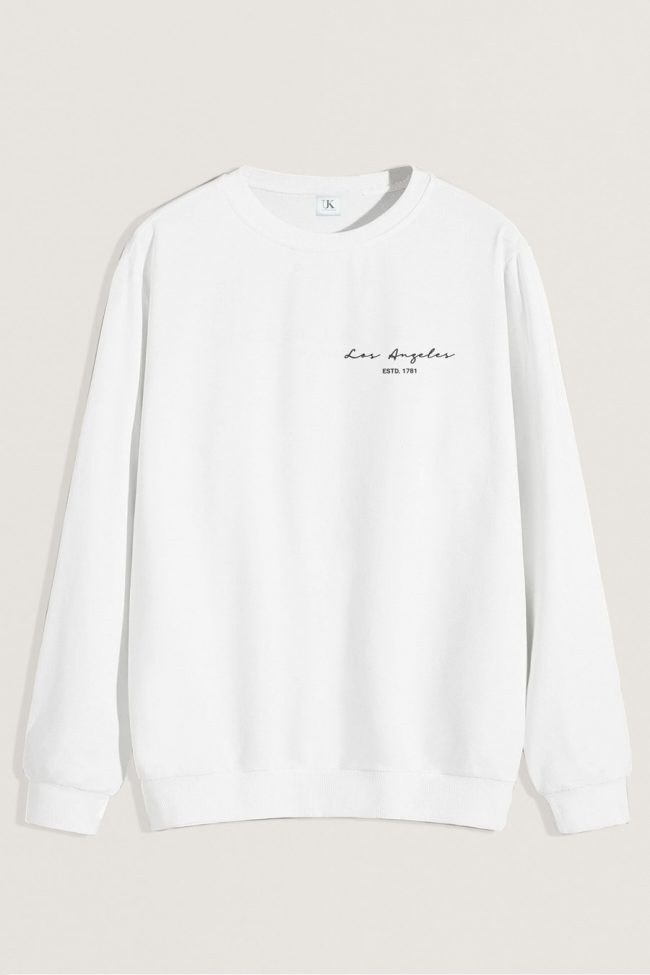 Los Angeles Calligraphy, Φούτερ σε Λευκό Χρώμα