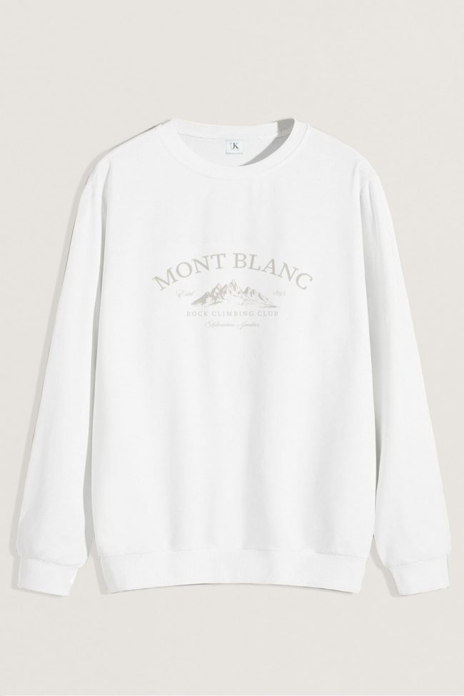 Mont Blanc Climbing Club, Φούτερ σε Λευκό Χρώμα