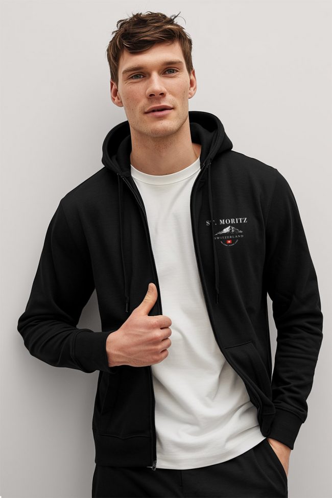 St. Moritz Swiss Ski Club, Ζακέτα σε Μαύρο Χρώμα