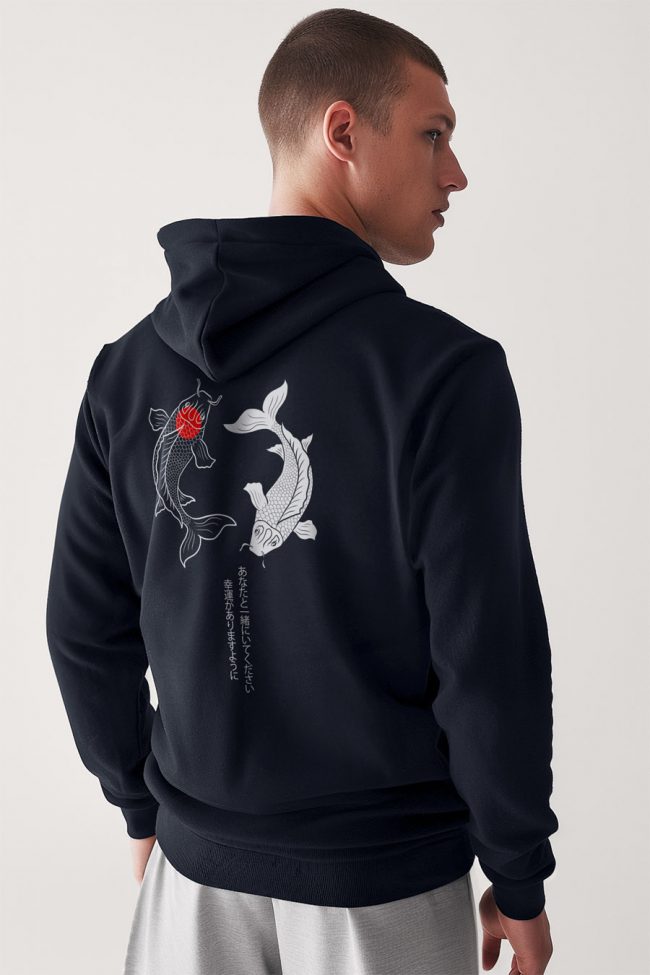 Yin Yang Koi Fish, Ζακέτα σε Μπλε Χρώμα