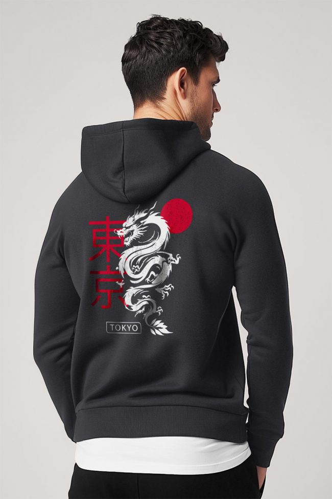 Tokyo Rising Dragon, Ζακέτα σε Iron Grey Χρώμα