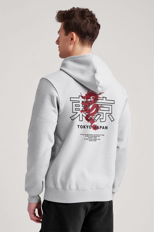 Japanese Dragon, Ζακέτα σε Γκρι Χρώμα