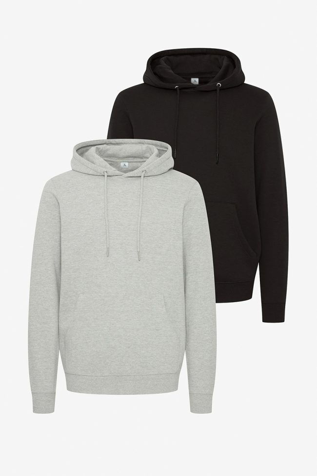 Hoodies, 2-Pack – Μαύρο, Γκρι