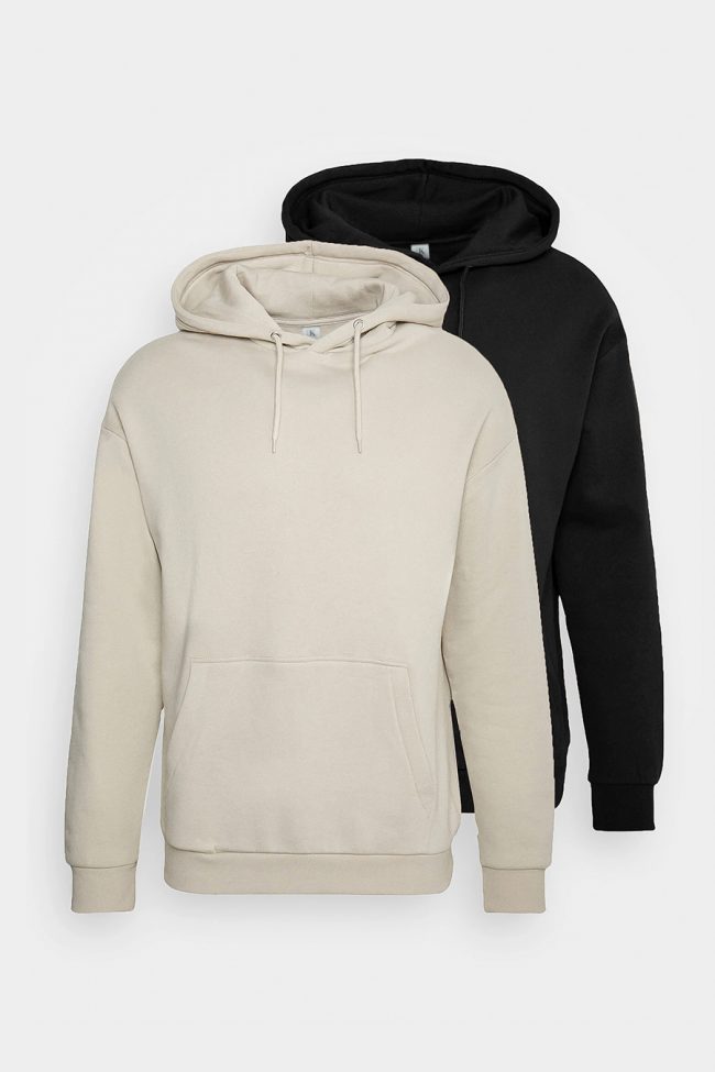 Hoodies, 2-Pack – Μαύρο, Εκρού
