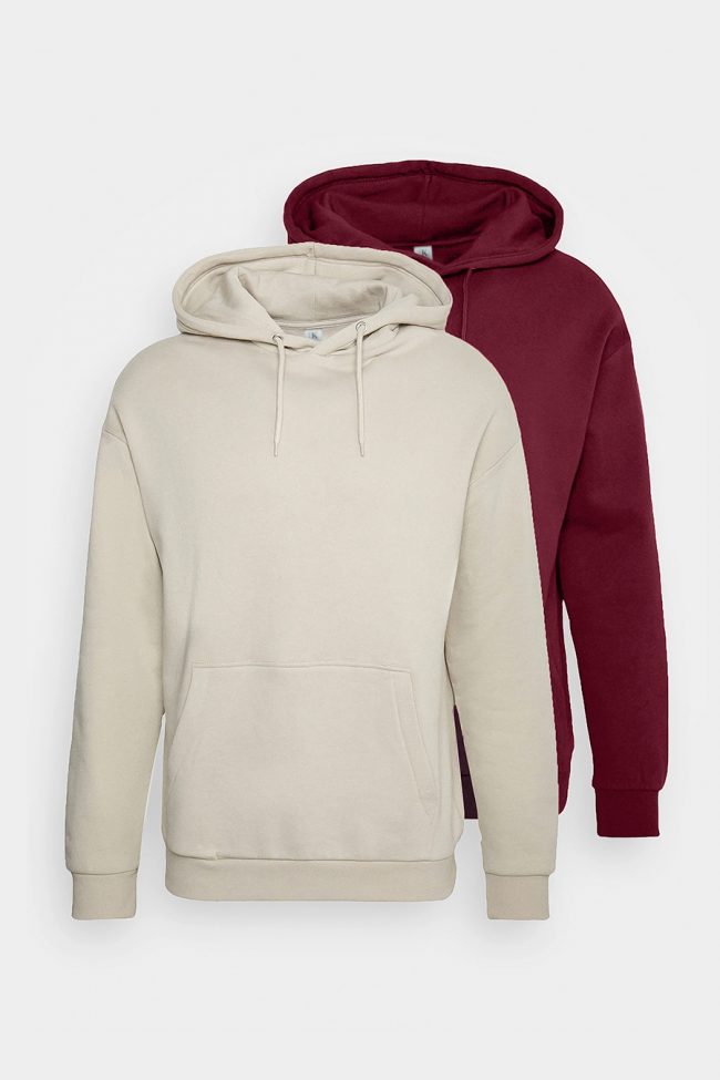 Hoodies, 2-Pack – Εκρού, Μπορντό