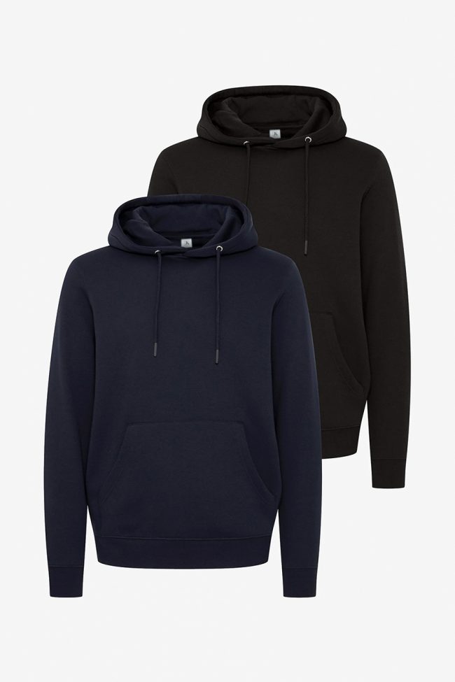 Hoodies, 2-Pack – Navy Blue, Μαύρο