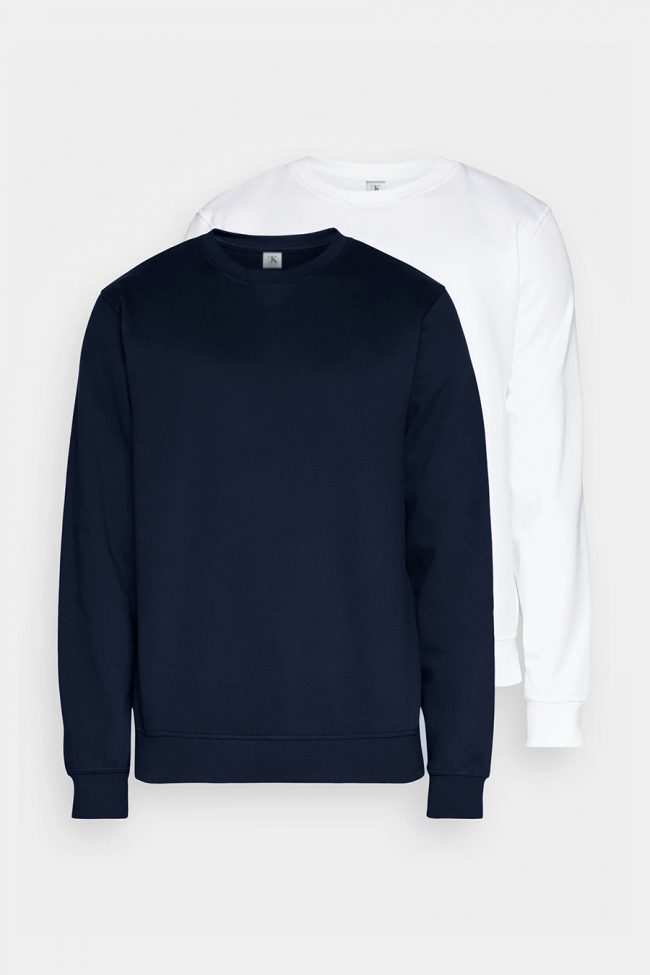 Φούτερ, 2-Pack – Navy Blue, Λευκό