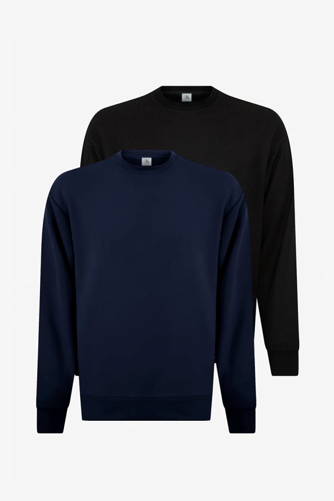 Φούτερ, 2-Pack – Navy Blue, Μαύρο