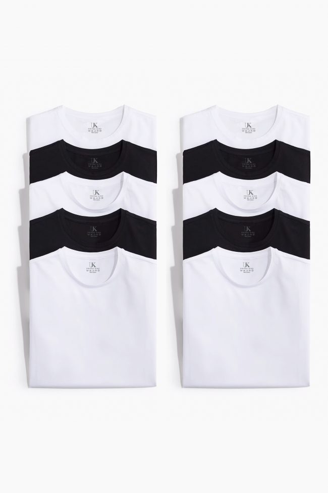 T-Shirts, 10-Pack – Μαύρο Και Λευκό