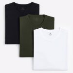 T-Shirts, 3-Pack – Μαύρο, Χακί, Λευκό