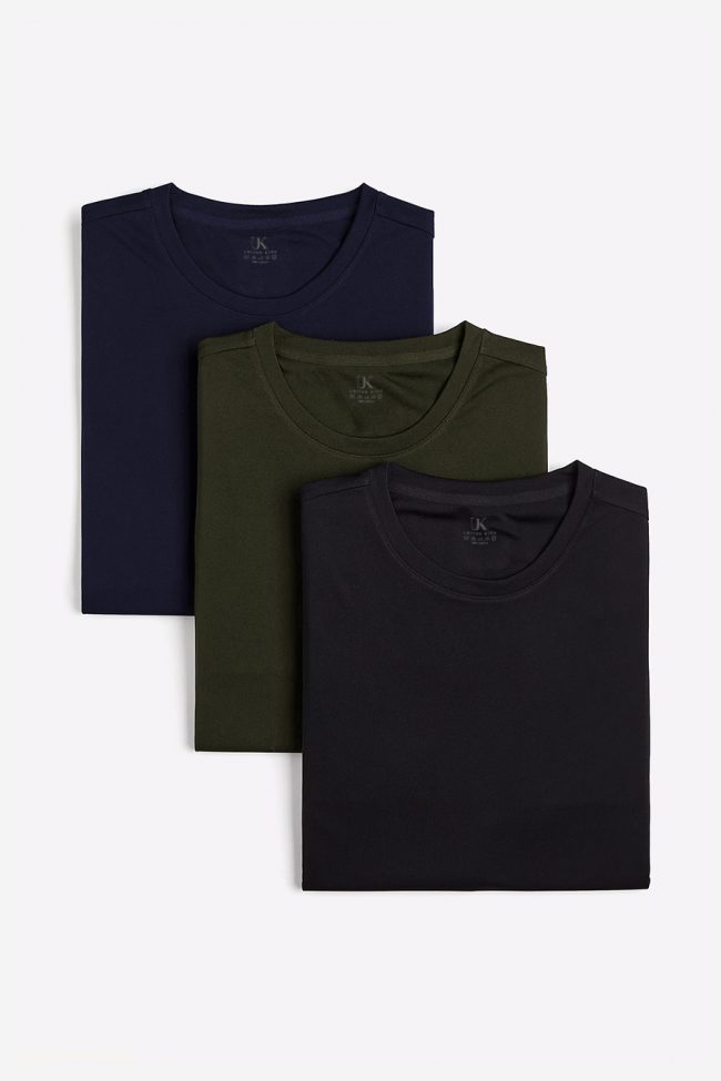 T-Shirts, 3-Pack – Navy Blue, Χακί, Μαύρο