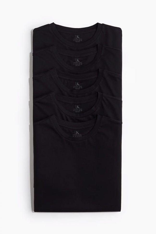 T-Shirts, 5-Pack – All Black