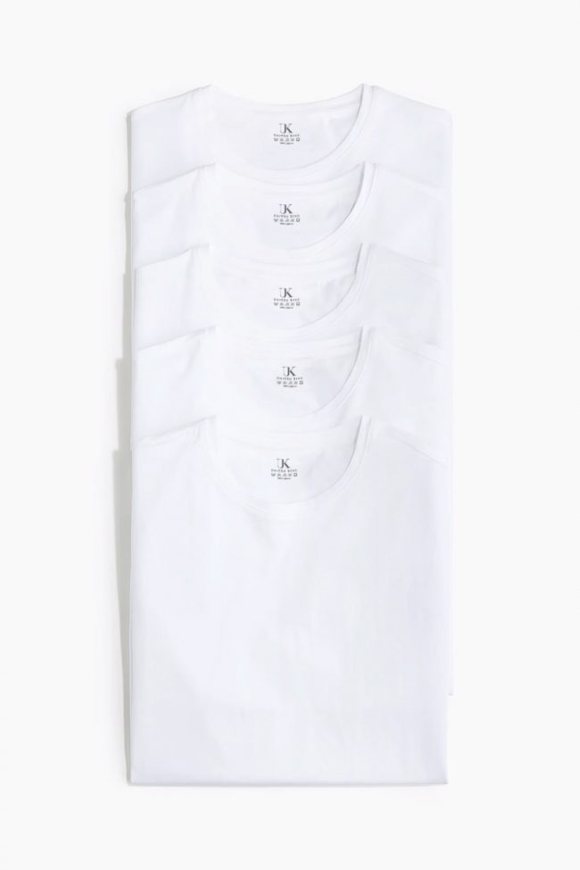 T-Shirts, 5-Pack – Λευκό