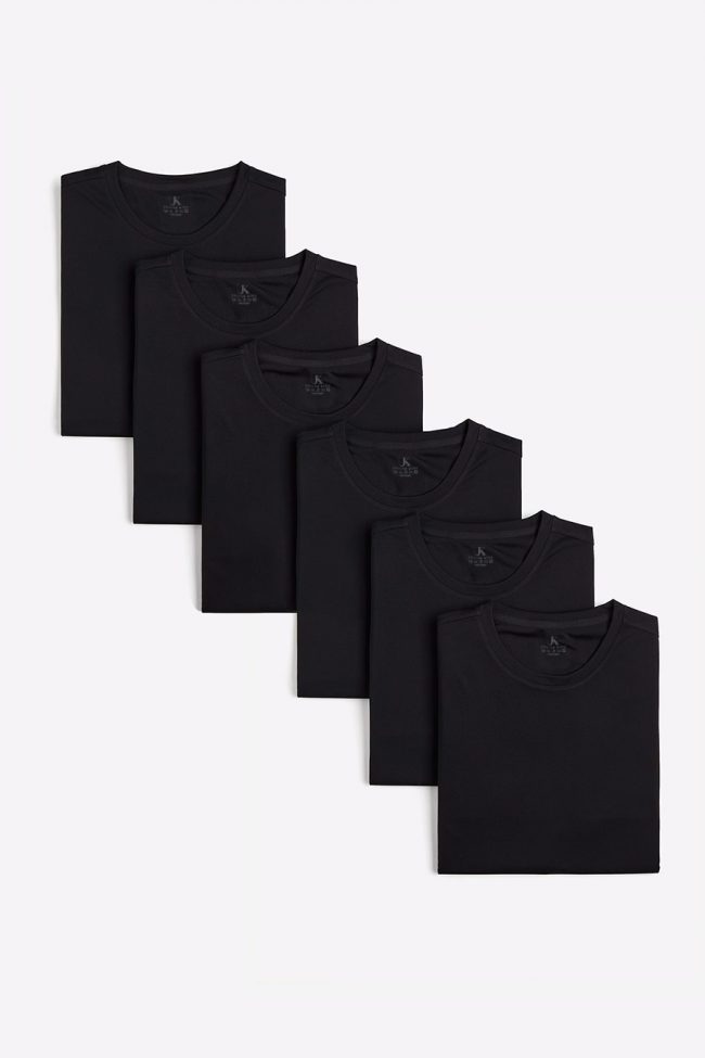 T-Shirts, 6-Pack – Μαύρο
