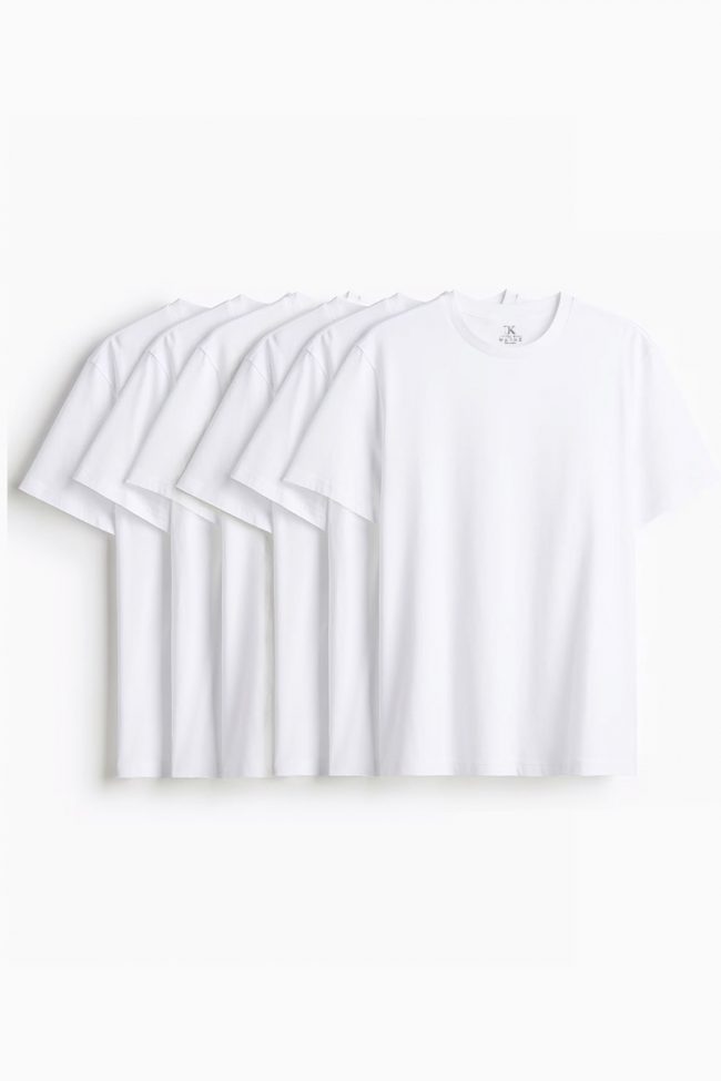T-Shirts, 6-Pack – Λευκό