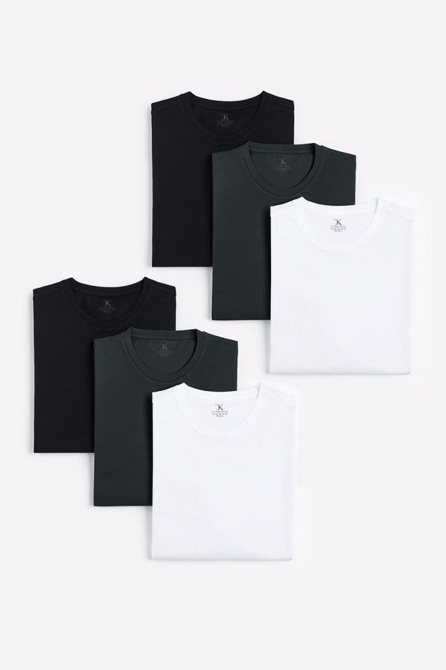 T-Shirts, 6-Pack – Μαύρο , Iron Gray, Λευκό