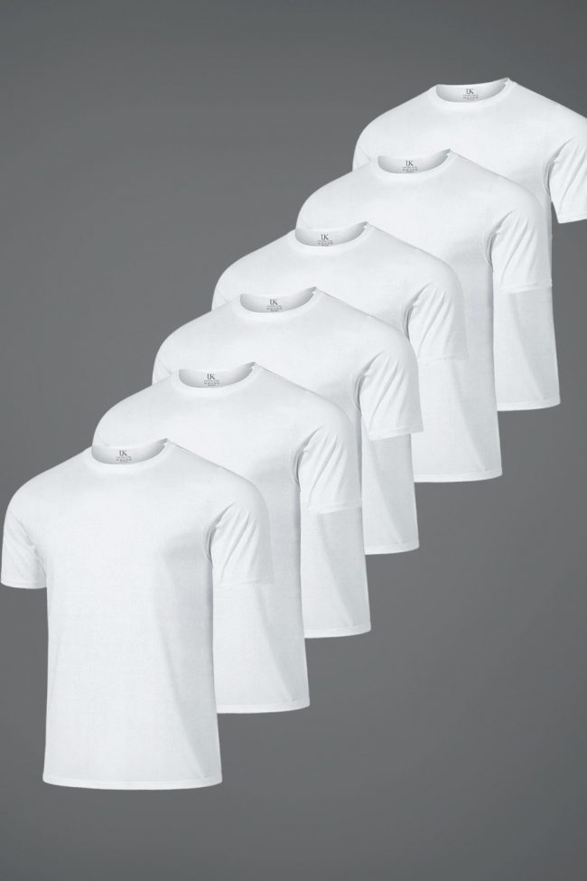 Hyperflow Pro Fitness T-Shirt, 6-Pack - Λευκό