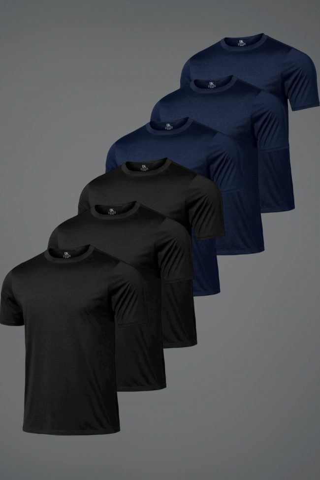 Hyperflow Pro Fitness T-Shirt, 6-Pack - Μαύρο, Μπλε