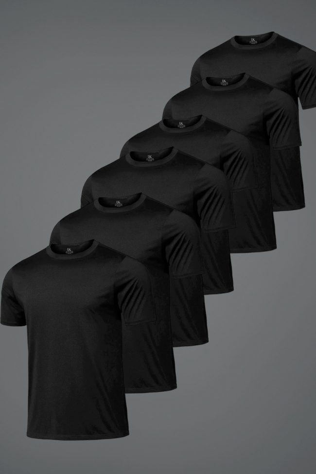 Hyperflow Pro Fitness T-Shirt, 6-Pack - Μαύρο
