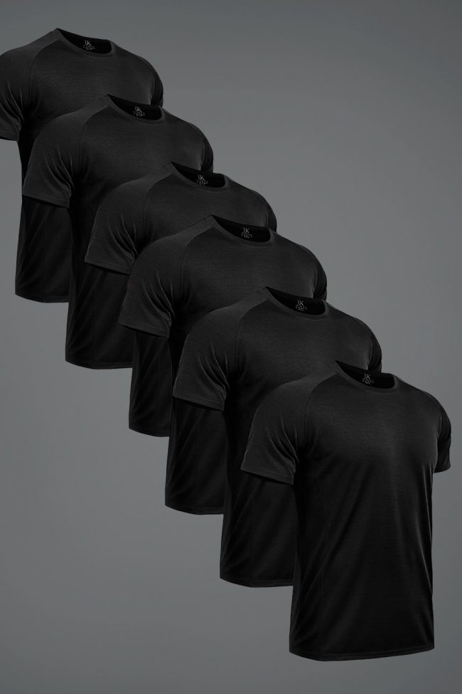 Ultrafit Performance T-Shirt, 6-Pack - Μαύρο