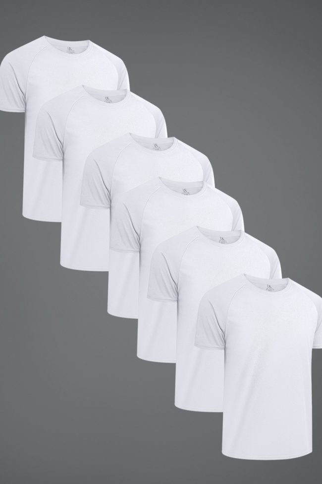 Ultrafit Performance T-Shirt, 6-Pack - Λευκό