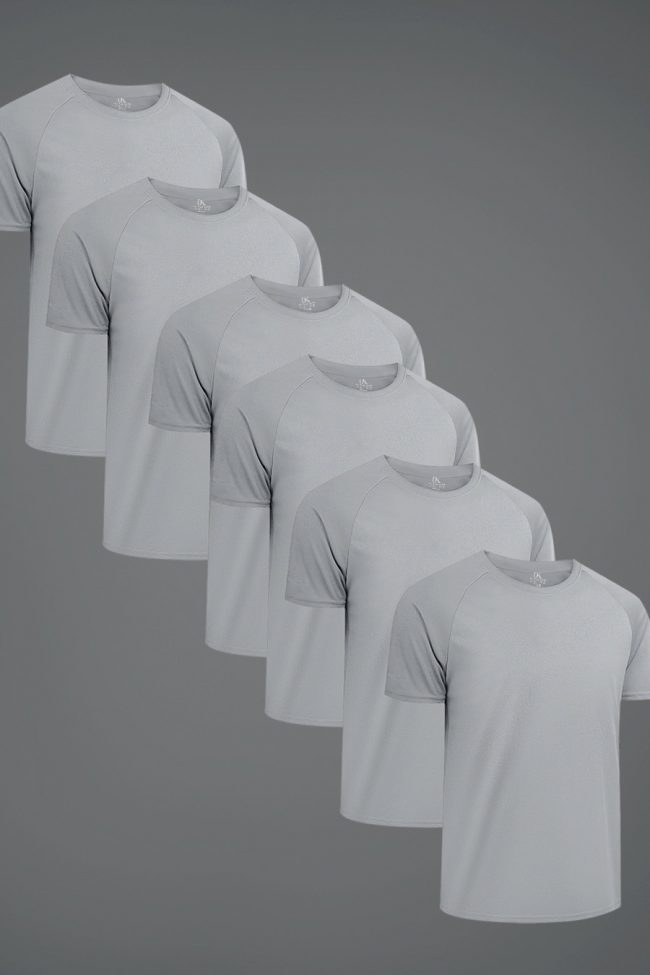 Ultrafit Performance T-Shirt, 6-Pack - Γκρι