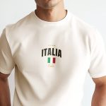Italia Xi, T-Shirt σε Εκρού Χρώμα