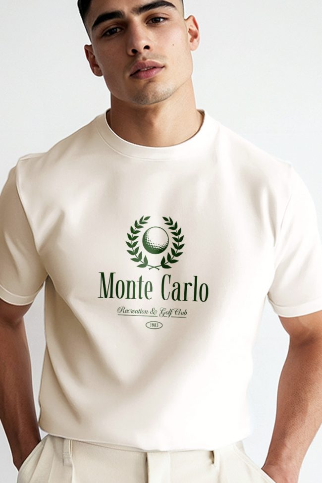 Monte Carlo Legacy, T-Shirt σε Εκρού Χρώμα