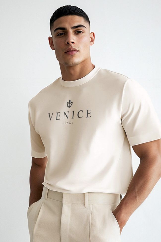 Venice Noir, T-Shirt σε Εκρού Χρώμα
