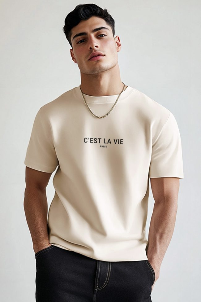 C Est La Vie, T-Shirt σε Εκρού Χρώμα
