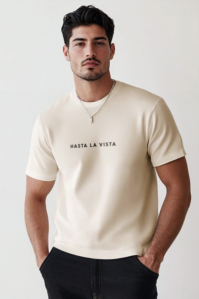 Hasta La Vista, T-Shirt σε Εκρού Χρώμα