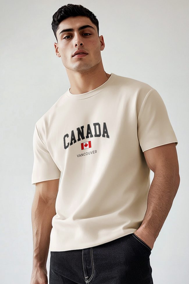 Canada Vancouver, T-Shirt σε Εκρού Χρώμα