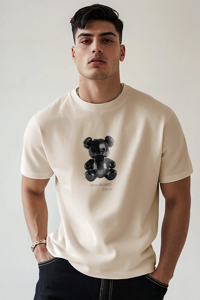 Dark Shades Teddy, T-Shirt σε Εκρού Χρώμα