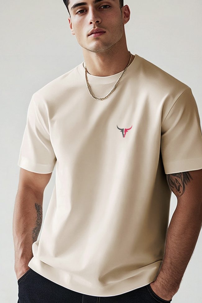 Bull Horns, T-Shirt σε Εκρού Χρώμα